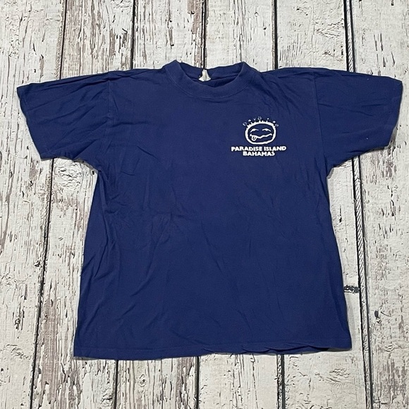 Vintage 1980s Paradise Island Bahamas Travel Tourism Vacation Tee Top Tshirt - Picture 1 of 8